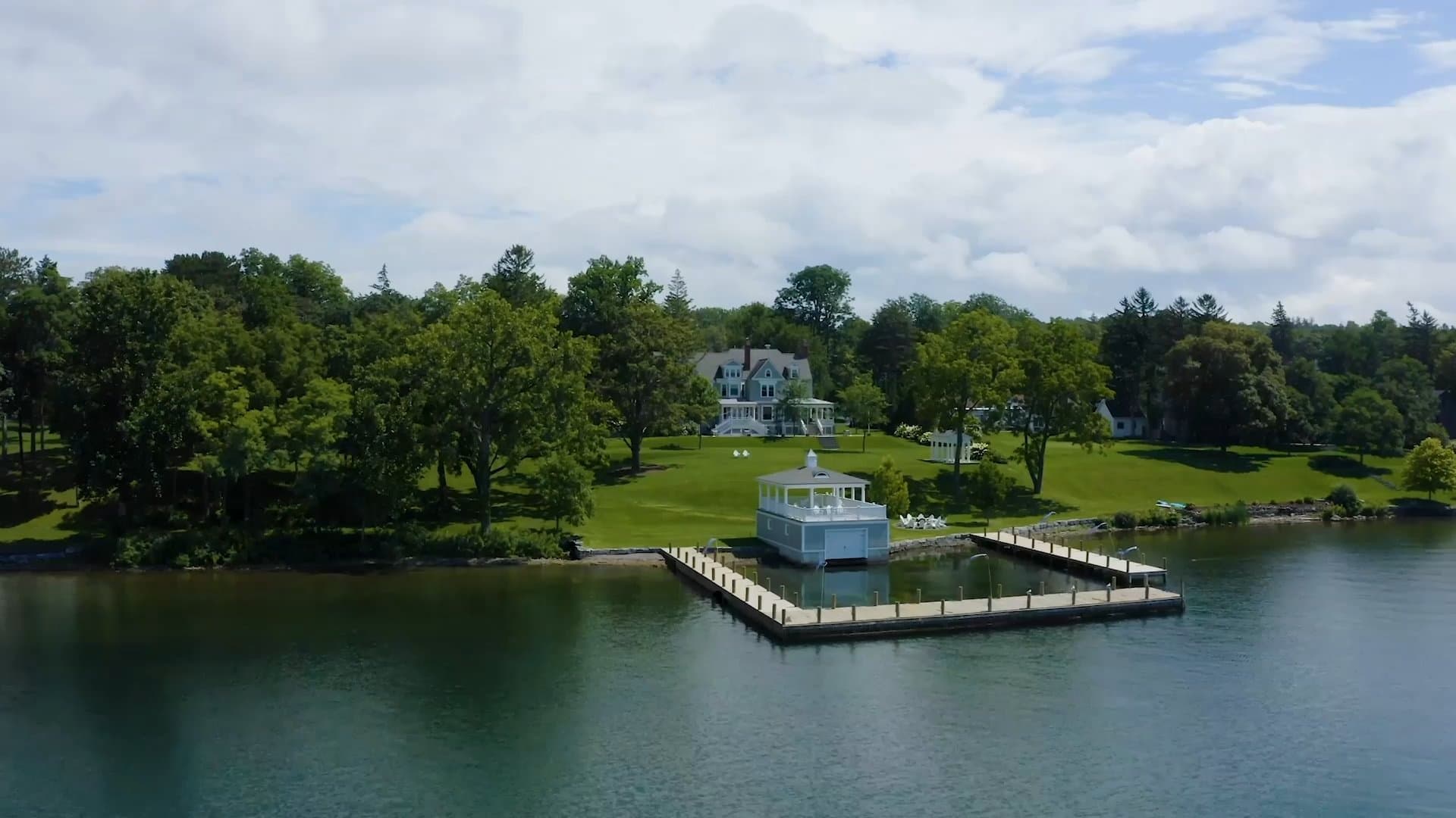 Inns of Aurora on Cayuga Lake with boathouse and historic inn